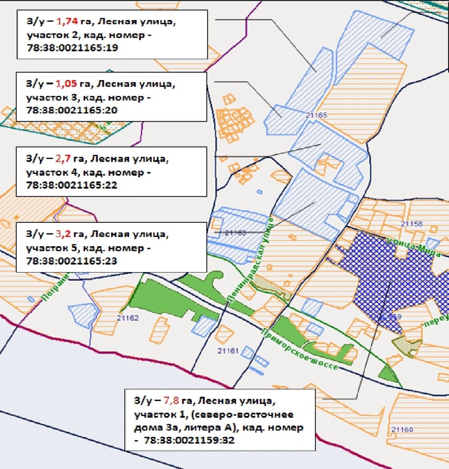 Купить участок 284сот. Лесная ул., Санкт-Петербург, Солнечное поселок -  база ЦИАН, объявление 271167348