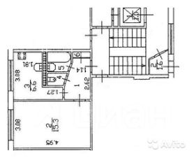 1-комн.кв., 29 м², этаж 2