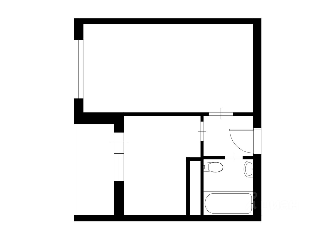 Планировка этой квартиры по данным Циан