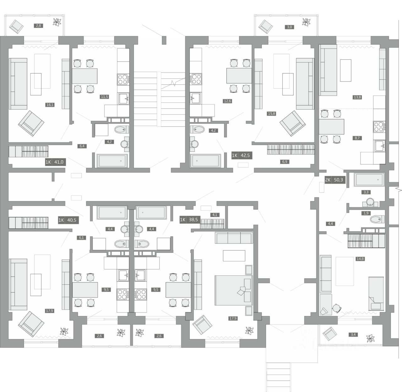 Продажа квартиры свободной планировки 39,7м² ул. Острякова, 37А, Артем,  Приморский край - база ЦИАН, объявление 272631991