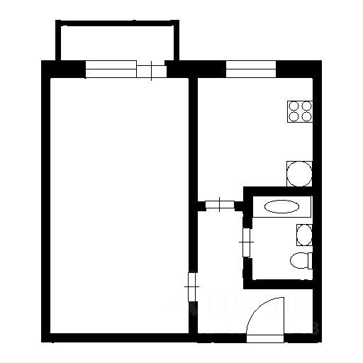 Планировка этой квартиры по данным Циан