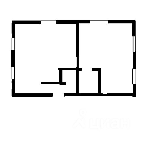 Планировка этой квартиры по данным Циан
