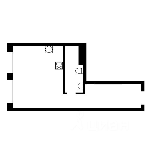 Планировка этой квартиры по данным Циан