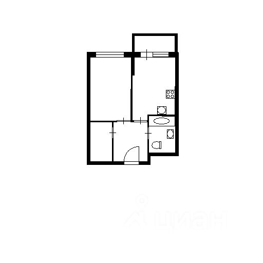 Планировка этой квартиры по данным Циан