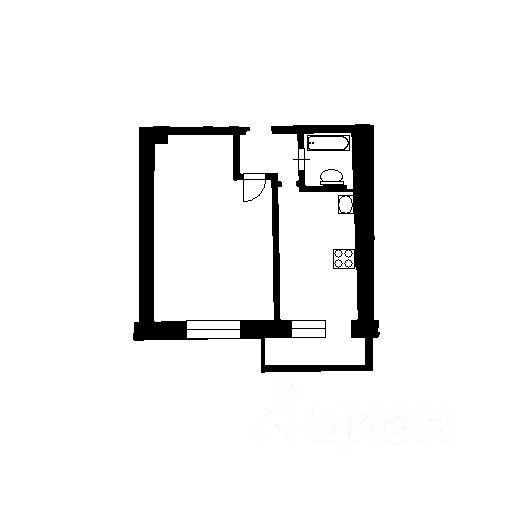 Планировка этой квартиры по данным Циан