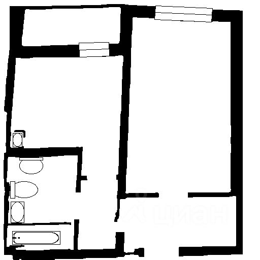 Планировка этой квартиры по данным Циан