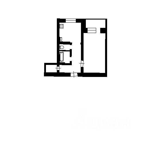 Планировка этой квартиры по данным Циан