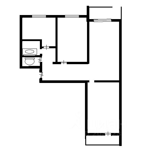 Планировка этой квартиры по данным Циан