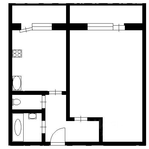 Планировка этой квартиры по данным Циан