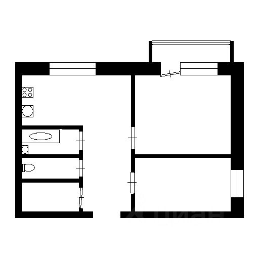 Планировка этой квартиры по данным Циан