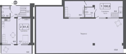 3-комн.кв., 162 м², этаж 10