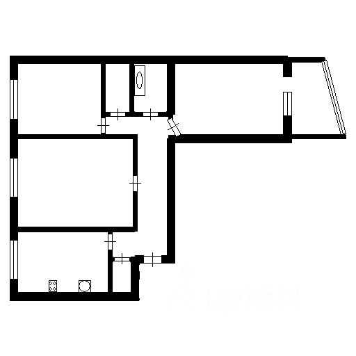 Планировка этой квартиры по данным Циан