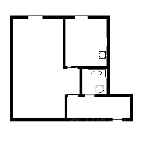Планировка этой квартиры по данным Циан