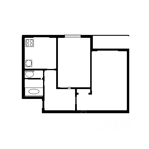 Планировка этой квартиры по данным Циан