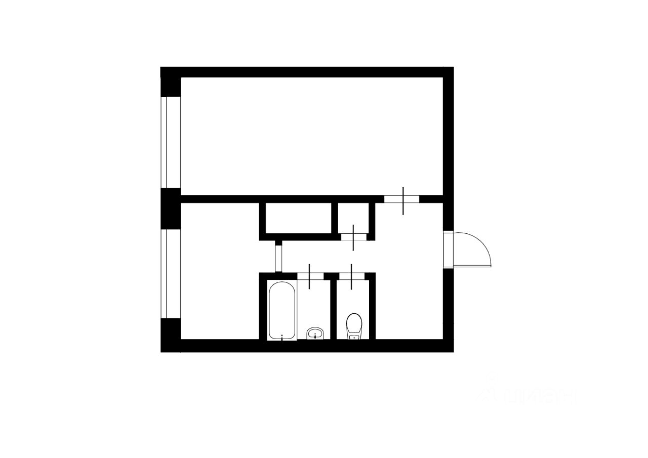 Продажа однокомнатной квартиры 32.8м² Петергофское ш., 5К1, Санкт ...