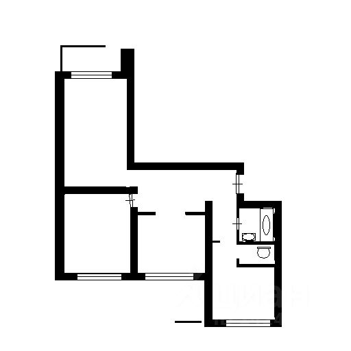 Планировка этой квартиры по данным Циан