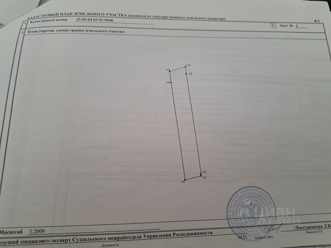 Купить земельный участок в селе Глазово Суздальского района, продажа  земельных участков - база объявлений Циан. Найдено 1 объявление