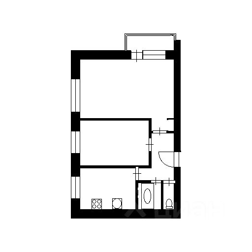 Планировка этой квартиры по данным Циан