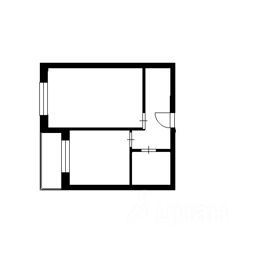 Планировка этой квартиры по данным Циан