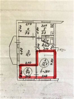 комната 60/23 м², этаж 5