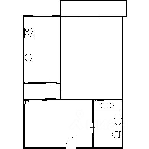 Планировка этой квартиры по данным Циан