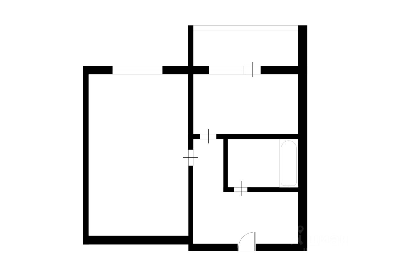 Планировка этой квартиры по данным Циан