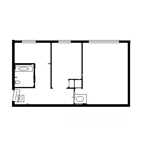 Планировка этой квартиры по данным Циан