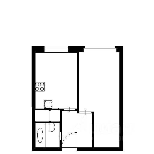 Планировка этой квартиры по данным Циан
