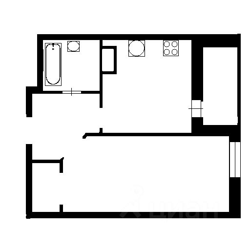Планировка этой квартиры по данным Циан