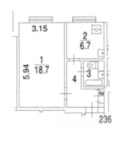 1-комн., 31,7 м², 6/9 этаж