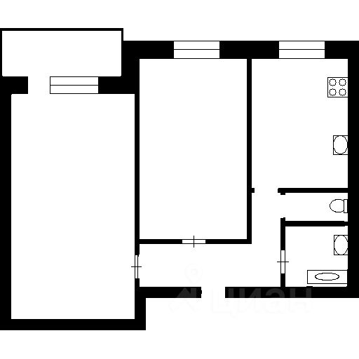 Планировка этой квартиры по данным Циан