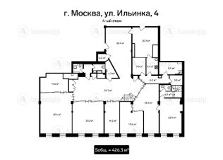 многокомн. апарт., 336 м², этаж 4