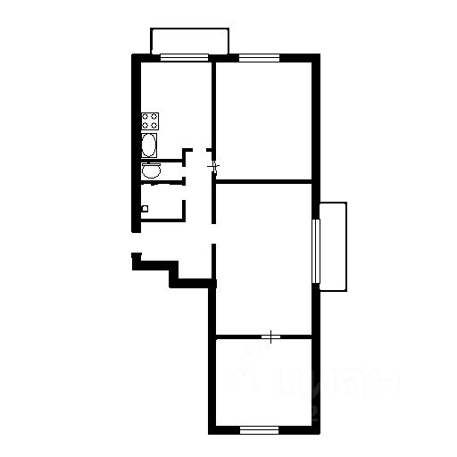 Планировка этой квартиры по данным Циан