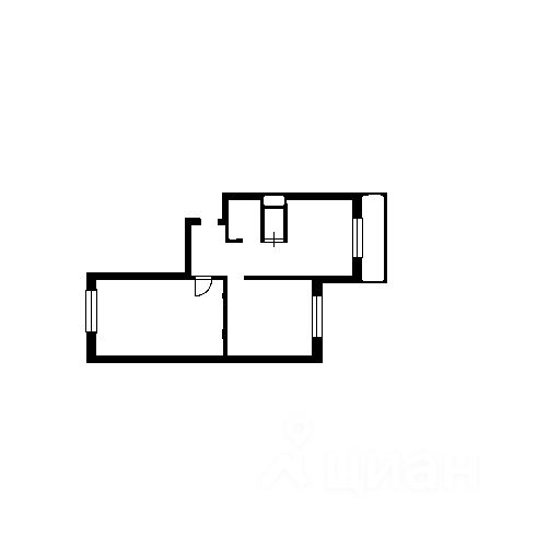 Планировка этой квартиры по данным Циан