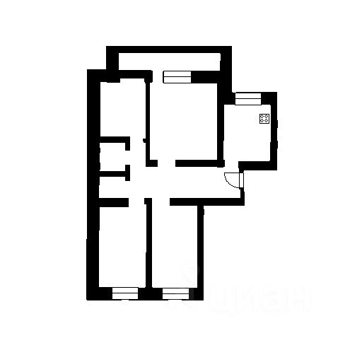 Планировка этой квартиры по данным Циан