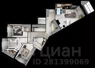 3-комн.кв., 119 м², этаж 23