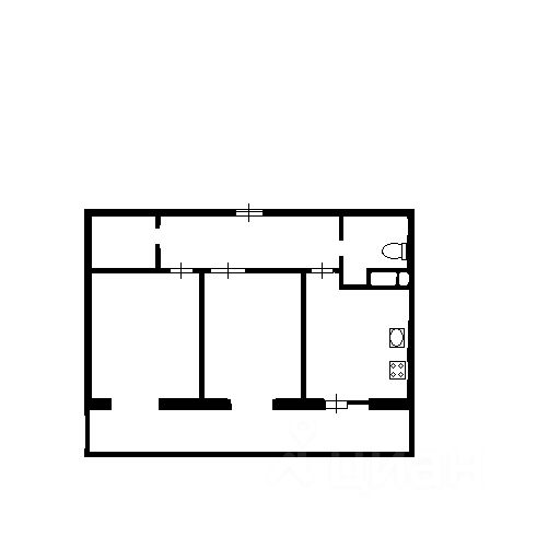 Планировка этой квартиры по данным Циан