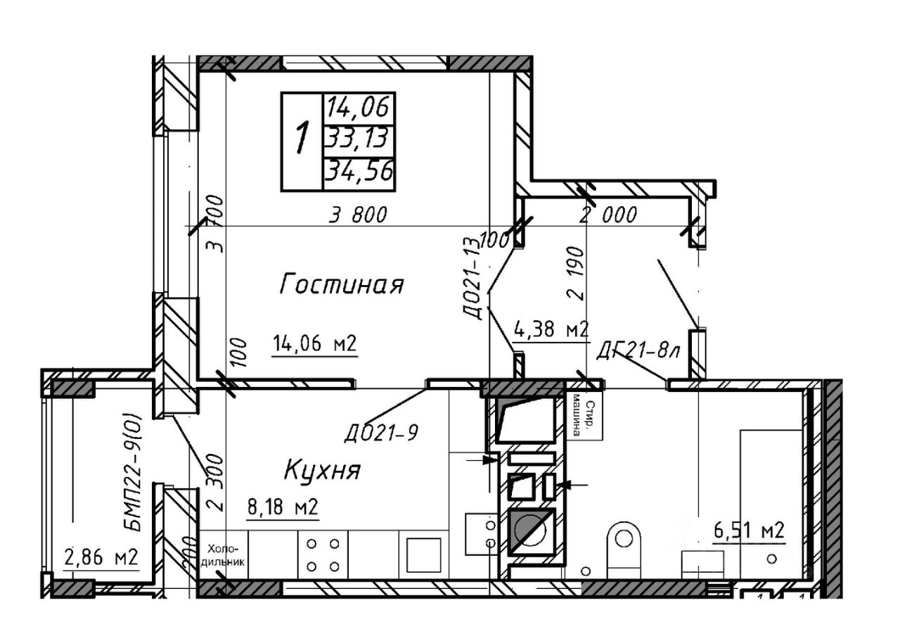 Продаю однокомнатную квартиру 34,6м² Азаровская ул., 40к4, Калуга,  Калужская область - база ЦИАН, объявление 274793579