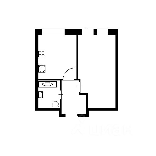 Планировка этой квартиры по данным Циан