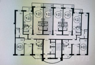 студия, 34 м², этаж 6