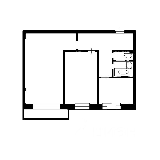 Планировка этой квартиры по данным Циан