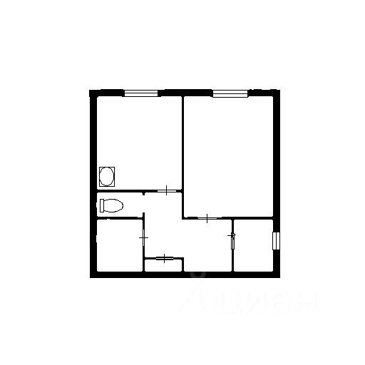 Планировка этой квартиры по данным Циан