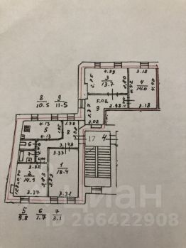 4-комн.кв., 97 м², этаж 3