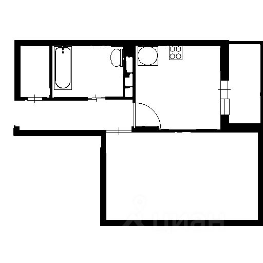 Планировка этой квартиры по данным Циан