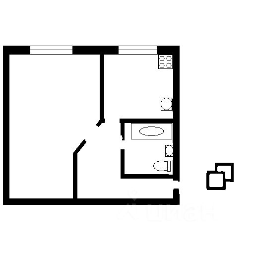 Планировка этой квартиры по данным Циан