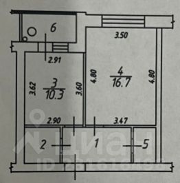 1-комн.кв., 38 м², этаж 3