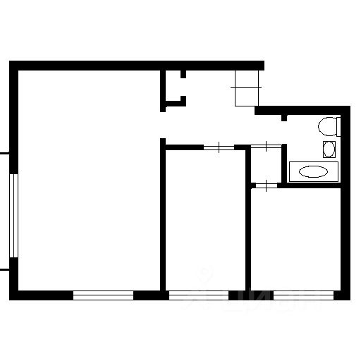 Планировка этой квартиры по данным Циан