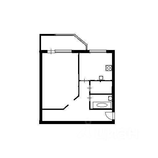 Планировка этой квартиры по данным Циан