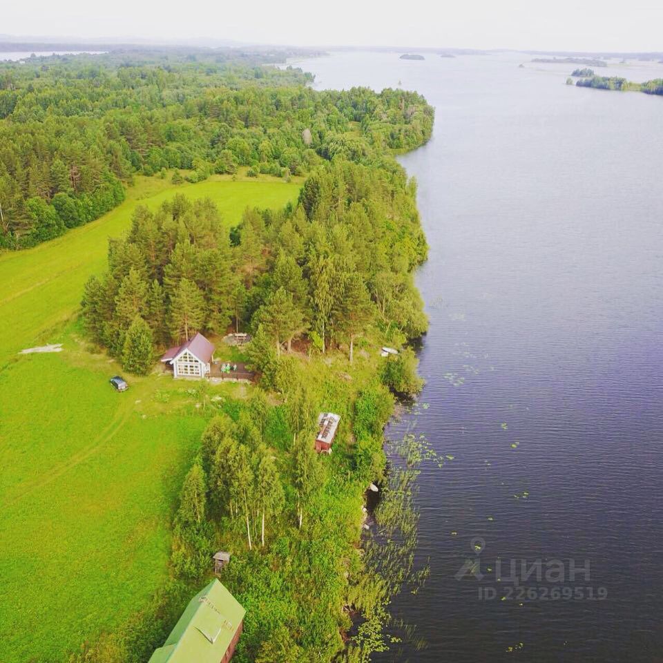 Снять дом 10сот. Карелия респ., Медвежьегорский район, Шуньгское с/пос,  Кажма деревня - база ЦИАН, объявление 226269519