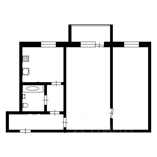 Планировка этой квартиры по данным Циан